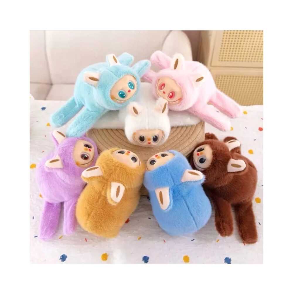 Különleges Labubu plüssfigura csuklóra interaktiv mozgó farokkal - Image 4