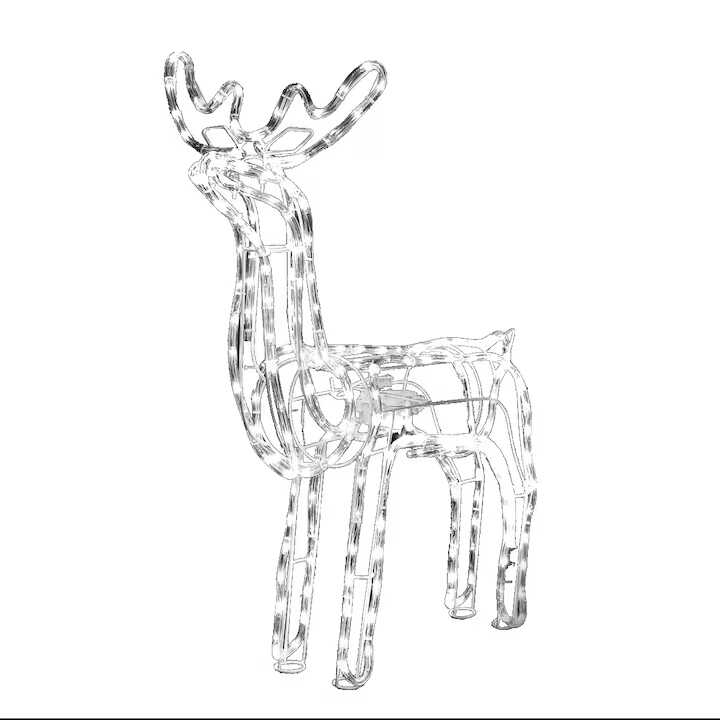 Karácsonyi 3D LED-es mozgó rénszarvas, 120 cm, kül- és beltéri karácsonyi dekoráció Kék 220 v - Image 8