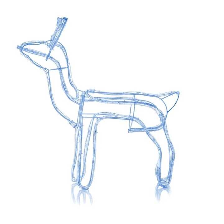 Karácsonyi 3D LED-es mozgó rénszarvas, 120 cm, kül- és beltéri karácsonyi dekoráció Kék 220 v - Image 11