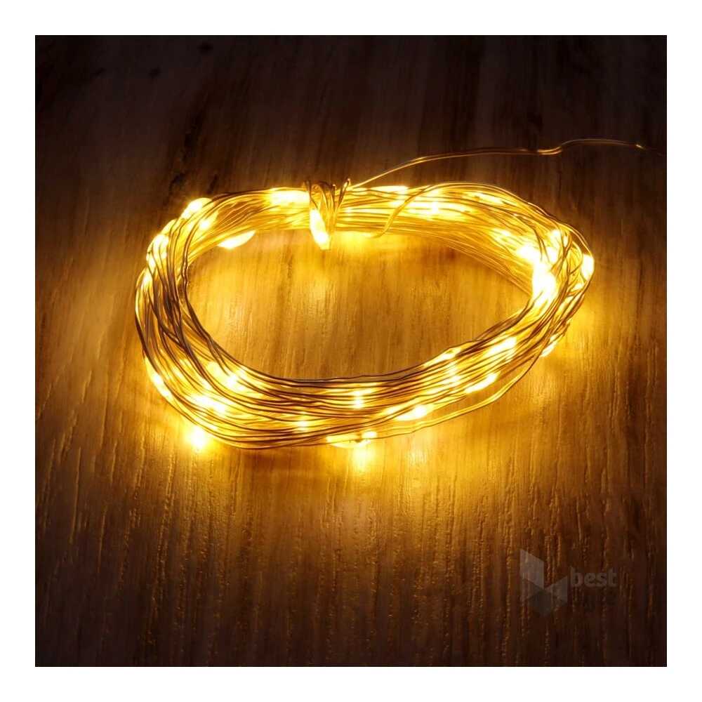 Aigostar elemes Drót Dekorációs Fényfűzér karácsonyfa égősor 5 méter 50 led Melegfehér beltéri - Image 13