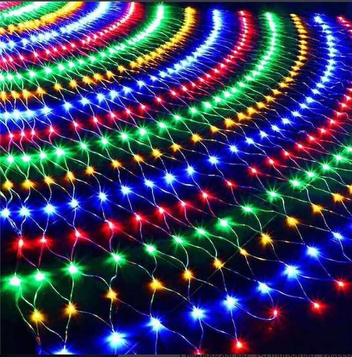 Karácsonyi Fény háló díszvilágítás 1.6 m X 1.2 m RGB színes kültéri