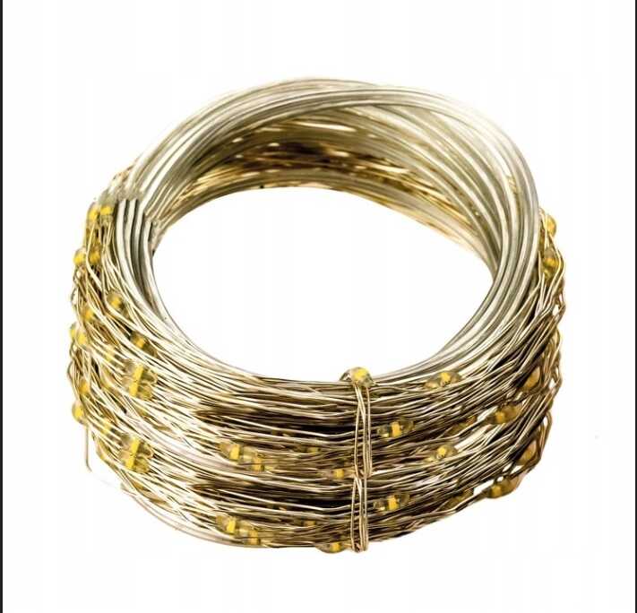 Karácsonyi Napelemes 10 méteres drót fényfűzér melegfehér 200 led - Image 7