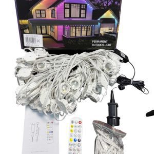 Wifis Okos LED Fényfüzér tappancsos led, 16.3 méteres, 36 LED, távirányítós, hangvezérelt aplikációval.