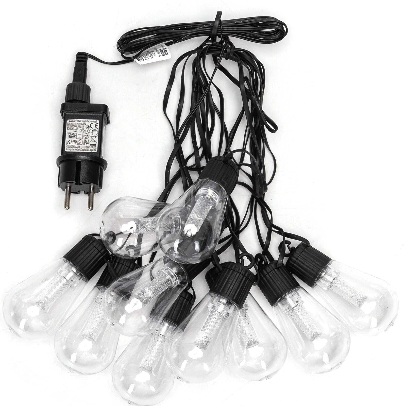 Aigostar Dekoratív led körte Fényfüzér, 10 LED, melegfehér 8 funkciós , időzítővel 220v 3+ 5 m - Image 2