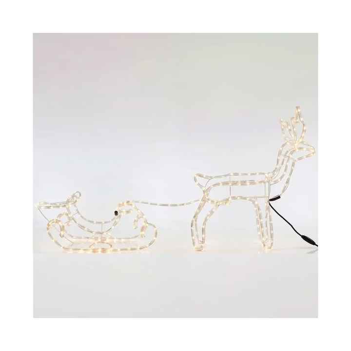 Karácsonyi 3D LED-es Rénszarvas, 120 cm, kül- és beltéri karácsonyi dekoráció hidegfehér 220 v - Image 6