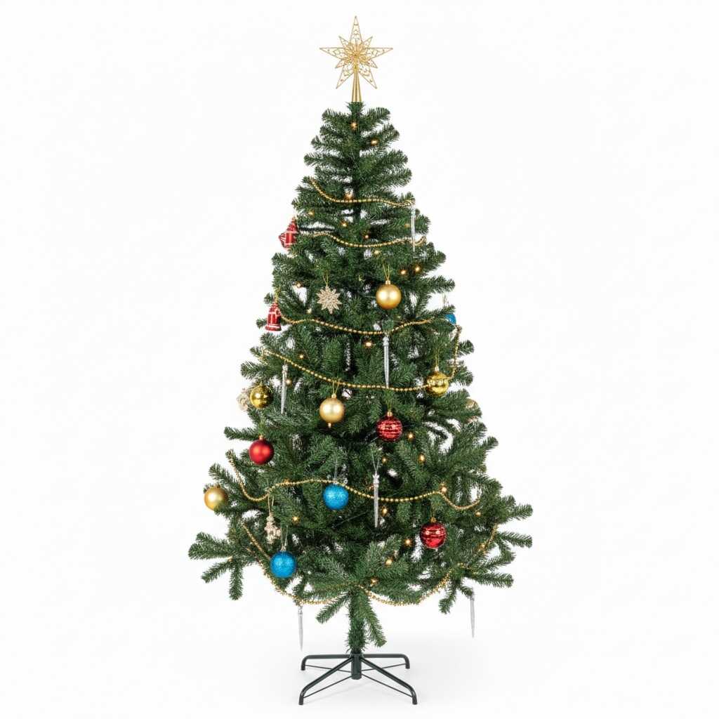 Műfenyő, Karácsonyfa zöld 240 cm - Image 6