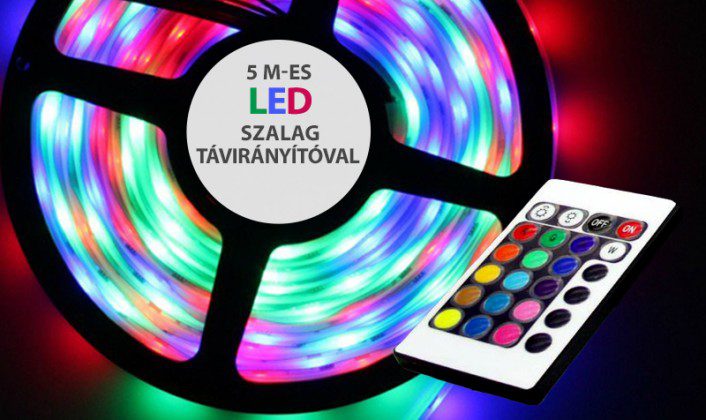 Színváltos RGB led szalag távirányítóval , 5 m , IP65 - Image 4