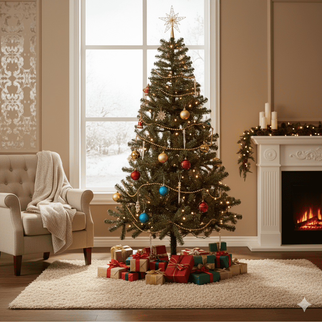 Műfenyő, Karácsonyfa zöld 240 cm - Image 5