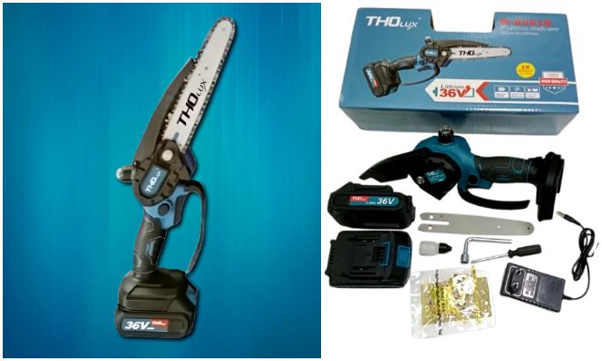 Akkus Kézi Láncfűrész 36V, 2 Akkumulátorral THO M-8994B - Image 2