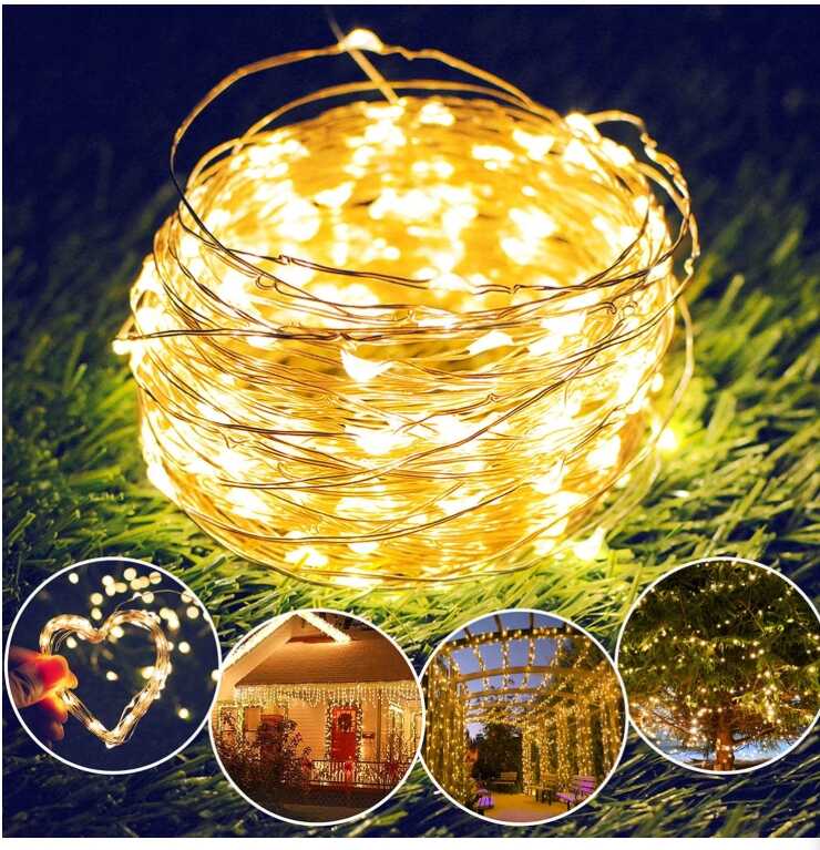 Aigostar elemes Drót Dekorációs Fényfűzér karácsonyfa égősor 5 méter 50 led Melegfehér beltéri - Image 21