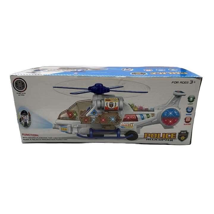 Interaktív Rendőrségi helikopter fényekkel és hangokkal , 26 cm - Image 2