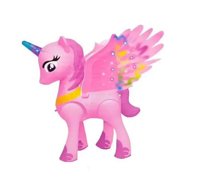 Elemmel müködő mesebeli pegazus szárnyakkal, séta funkció, hangeffektekkel