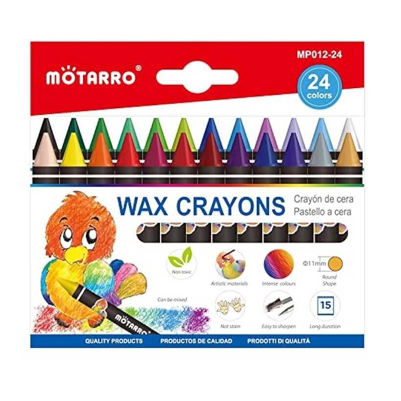 Motarro Színes zsírkréta 24 féle színnel