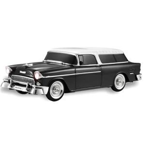 WSTER 1955-ös Chevrolet Nomad Bluetooth hangszóró FM rádióval és kártyaolvasóval, fekete