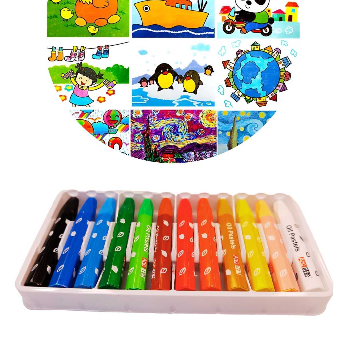 Pasztell zsírkréta 12 db színnnel