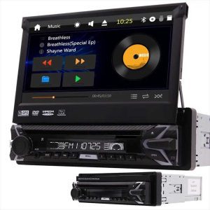 7" Autós Multimédia Lejátszó, MP5, 1DIN, 1080P, Érintőképernyő, Bluetooth