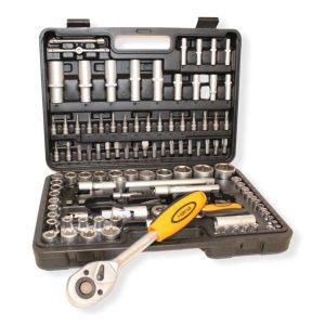 Haina HA-0054 Prémium Dugókulcs Készlet, 108 részes, Króm-Vanádium Acél, 72 Fogú Racsni