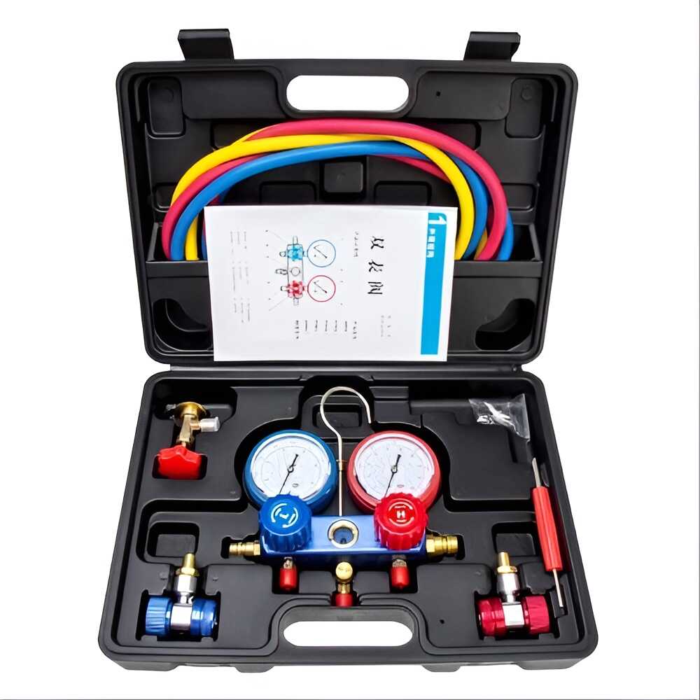 Haina HA-2103 Klímaszerelő Nyomásellenőrző Készlet, 2500 PSI, R410A/R22/R134A Kompatibilis