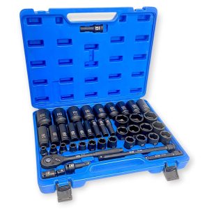 Hitman HA-2585 Erősített 1/2" 6-lapfejű dugókulcs készlet 43-részes Rövid és Hosszú