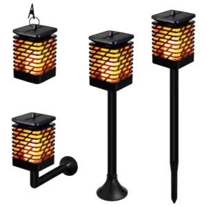 XF-6001 Napelemes láng lámpás, felakasztható és leszúrható kerti dekoráció