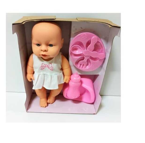 Síró és pisilő játék baba , bilivel és étkészlettel - Image 2