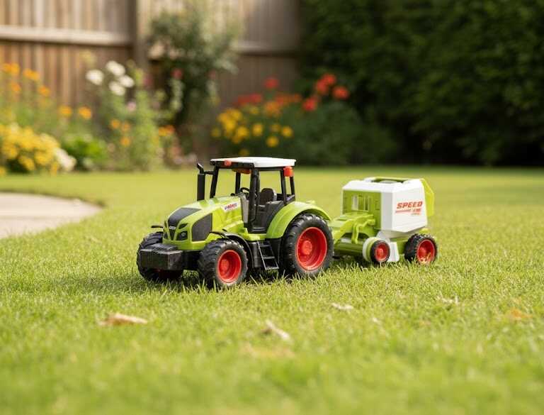 Játék traktor permetező utánfutóval , 30 cm - Image 2