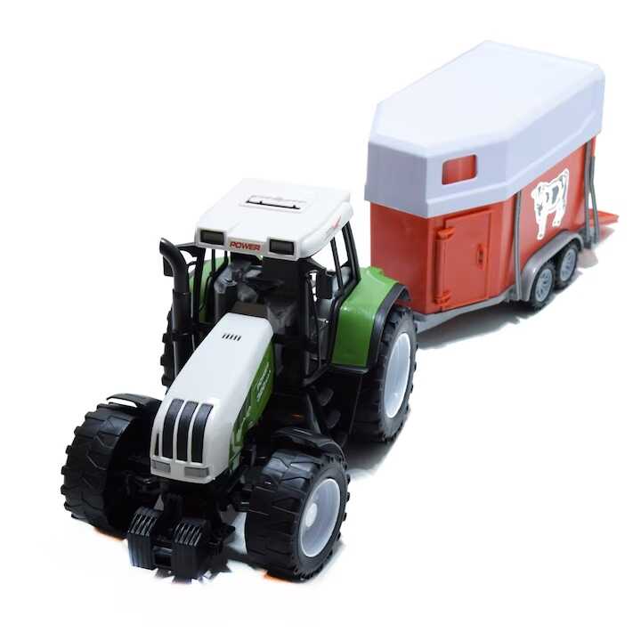 Játék traktor állatszállító utánfutóval , 60 cm - Image 2