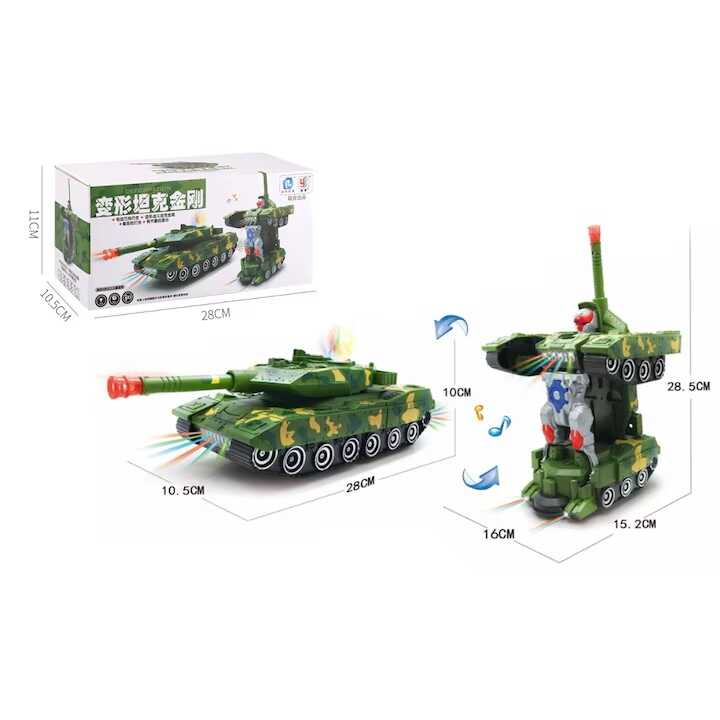 Robottá alakítható játék katonai tank , 28x10x10,5 cm