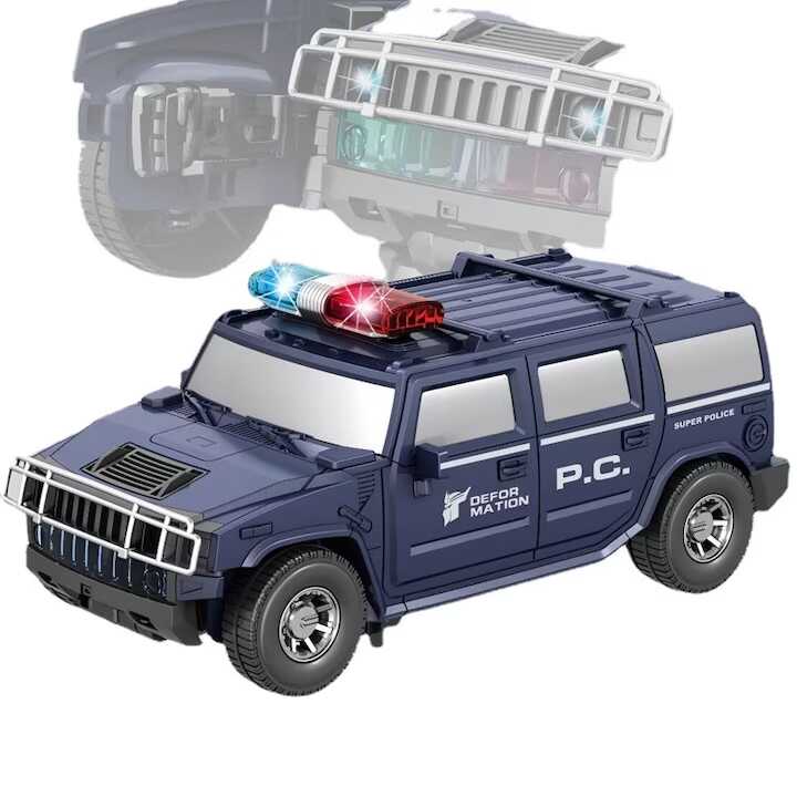 2az 1 -ben robottá alakuló rendprségi autó, zenével és fényekkel - Image 2