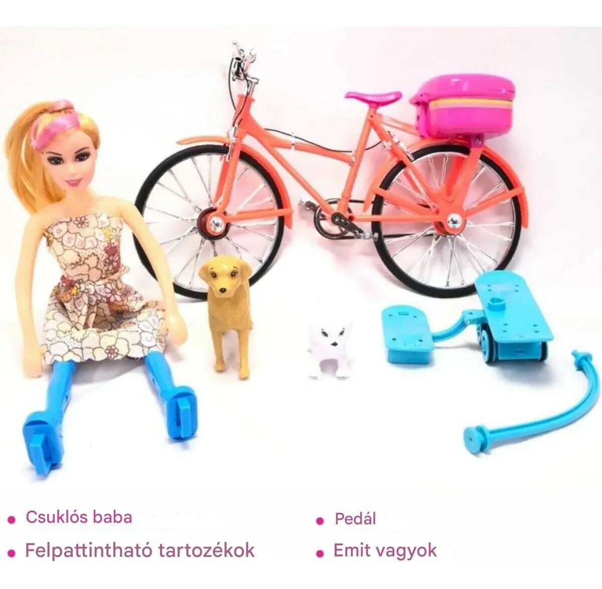 Elemmel müködő bicikliző játék baba - Image 2