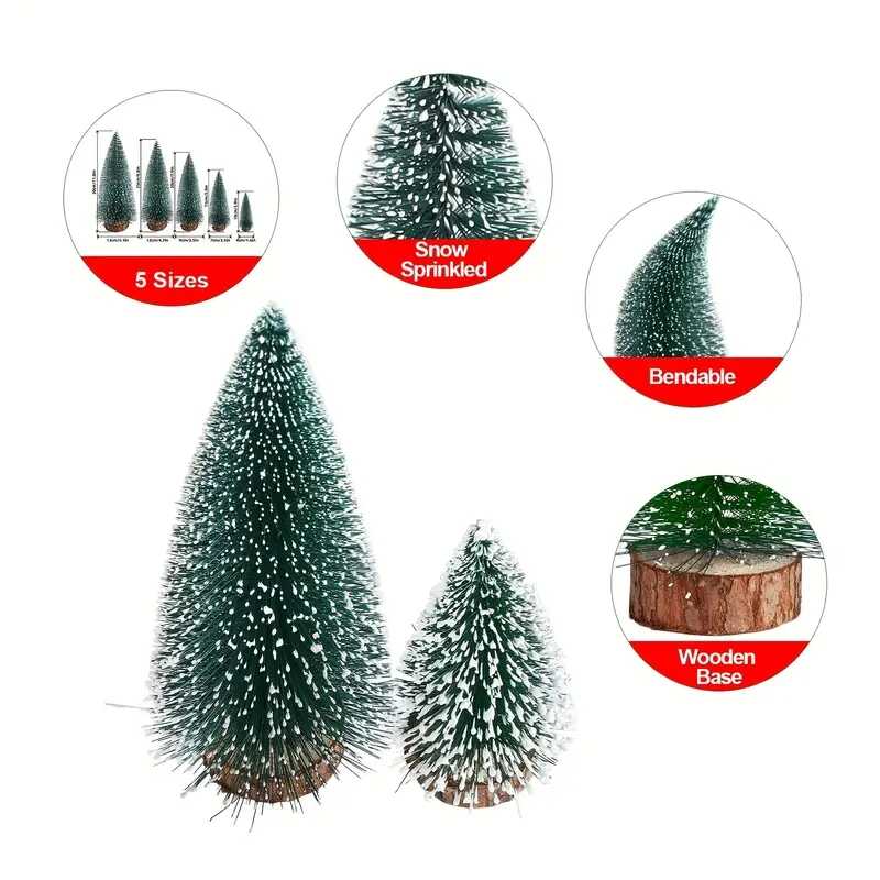 Hópihe mini Karácsonyfa Diszfenyő Asztalikarácsonyfa zöld havas Fa talpal 20 cm - Image 10