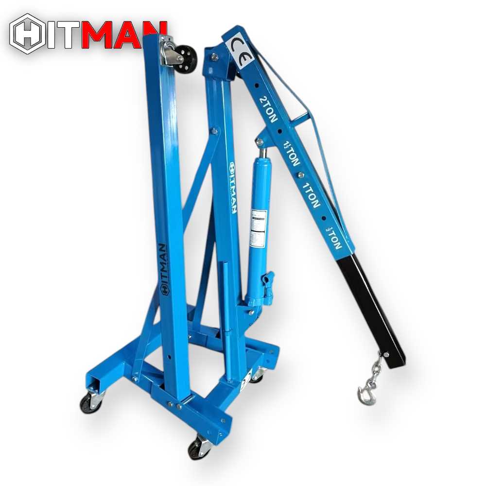 Hitman HM-6416 Összecsukható Hidraulikus Motorkiemelő Zsiráf, 2,0 tonna, 6 Kerékkel - Image 2