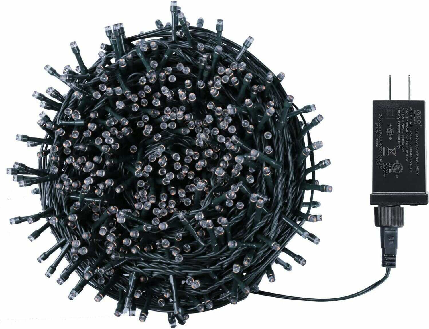 20 méteres Karácsonyi fényfűzér Égősor Melegfehér, 8 funkciós kül és beltéri élénk szín IP44 X0730 - Image 6