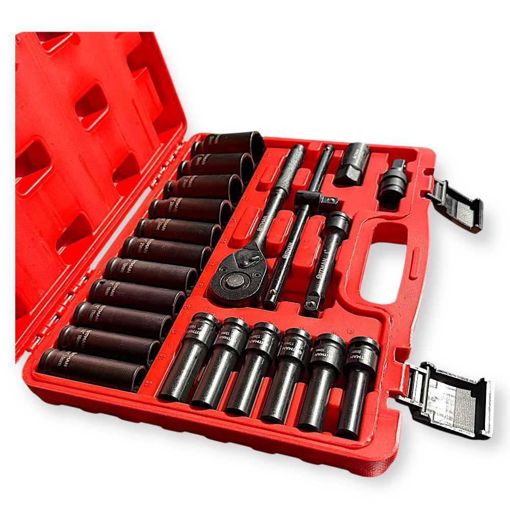 Hitman HA-6844 Gépi Dugókulcs Készlet – 23 Részes, 1/2″, 12-lapfejű Kivitel - Image 2