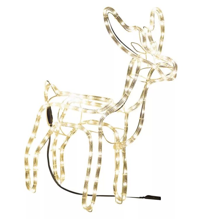 Karácsonyi 3D LED-es mozgó Rénszarvas, 120 cm, kül- és beltéri karácsonyi dekoráció Melegfehér 220 v - Image 16