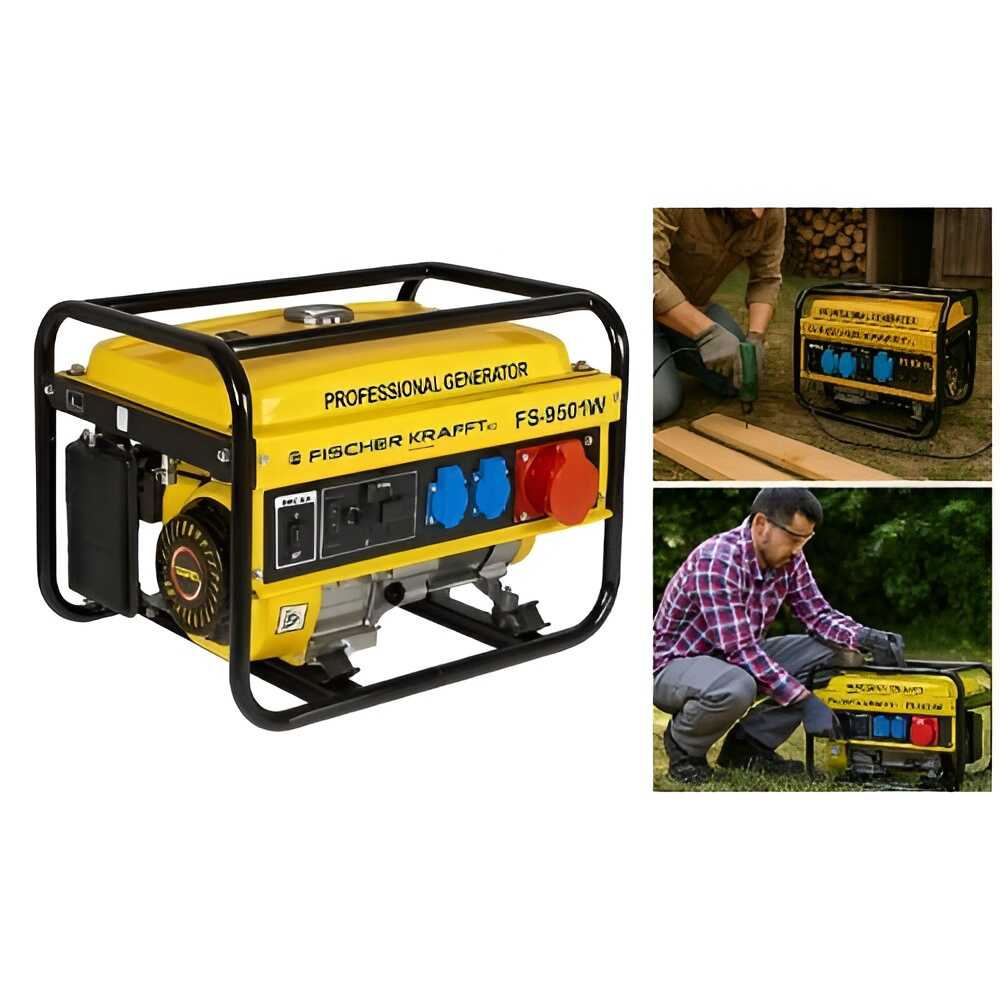 Fischer Kraft FS-9500W Benzines Generátor, 3 Fázisú, Vészhelyzeti áramellátáshoz - Image 2