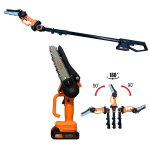 2 in 1 Akkumlátoros Láncfűrész és teleszkópos Ágvágó toldó 2 méter magaságig