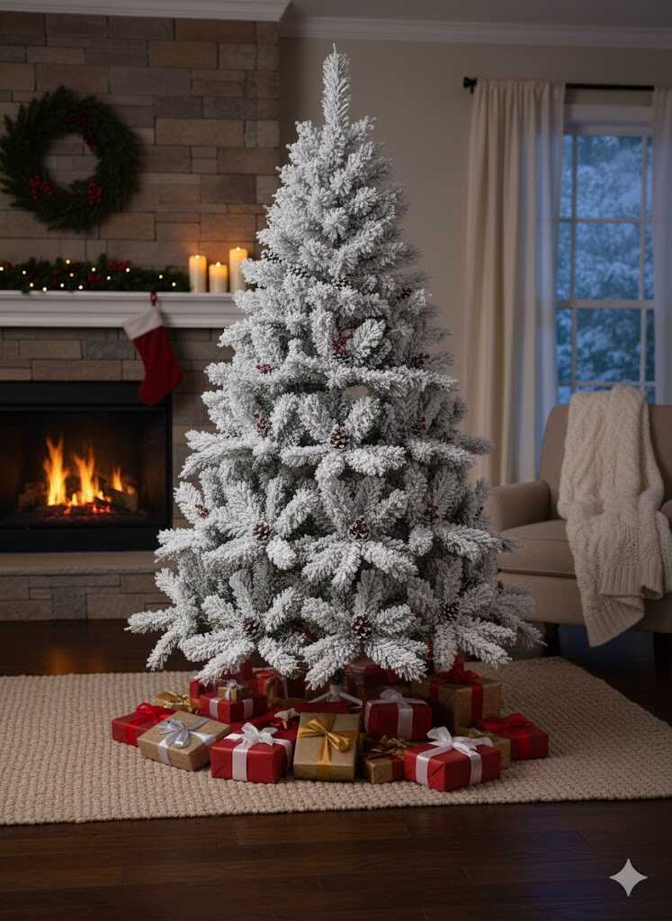 Havas Tündér műfenyő, Karácsonyfa tobozzal, bogyóval, 240 cm - Image 3