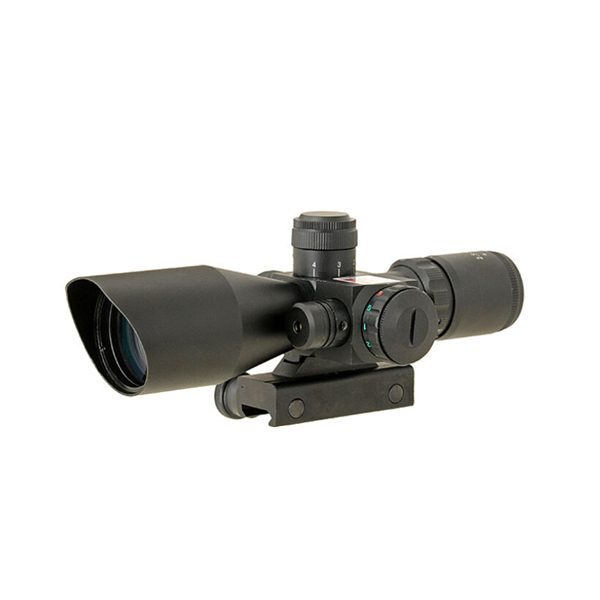 Fegyvertávcső 2.5-10x40, lézeres irányzék, állítható nagyítás