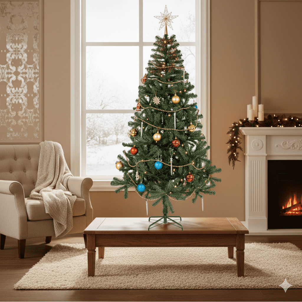 Műfenyő, Karácsonyfa zöld 240 cm - Image 3