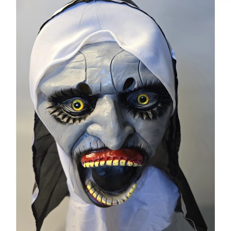 Halloweeni rémisztő apáca gumi maszk - Image 4