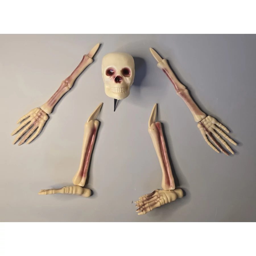 Leszúrható csontváz dekoráció szett halloweenra, 5 db-os - Image 4