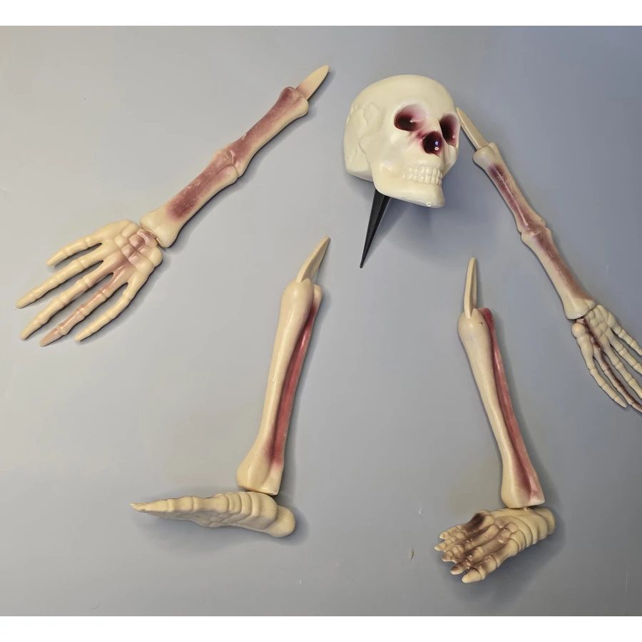 Leszúrható csontváz dekoráció szett halloweenra, 5 db-os - Image 5