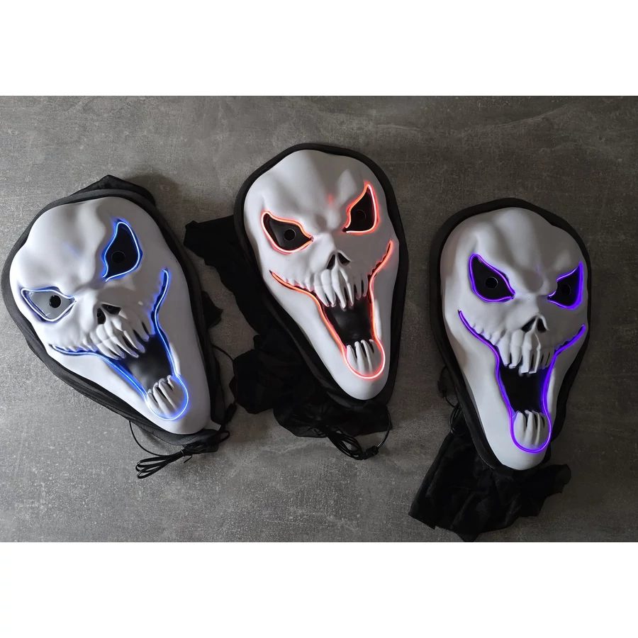 Ledes rémisztő nagyfogú álarc csuklyával - Image 2