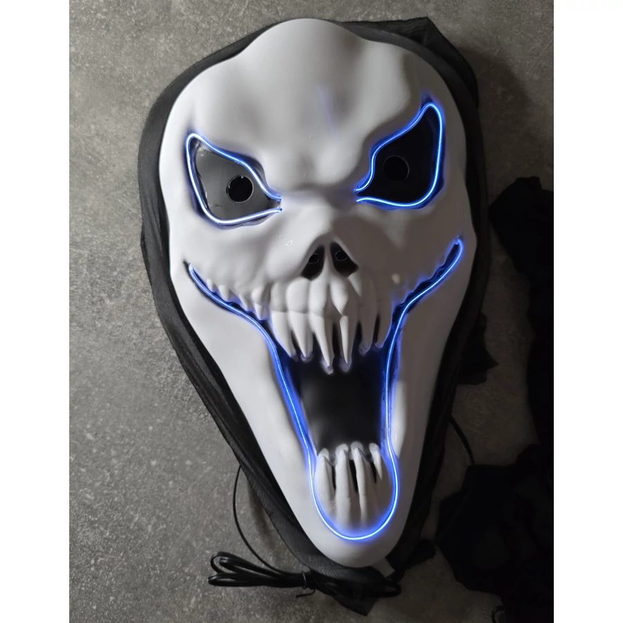 Ledes rémisztő nagyfogú álarc csuklyával - Image 3