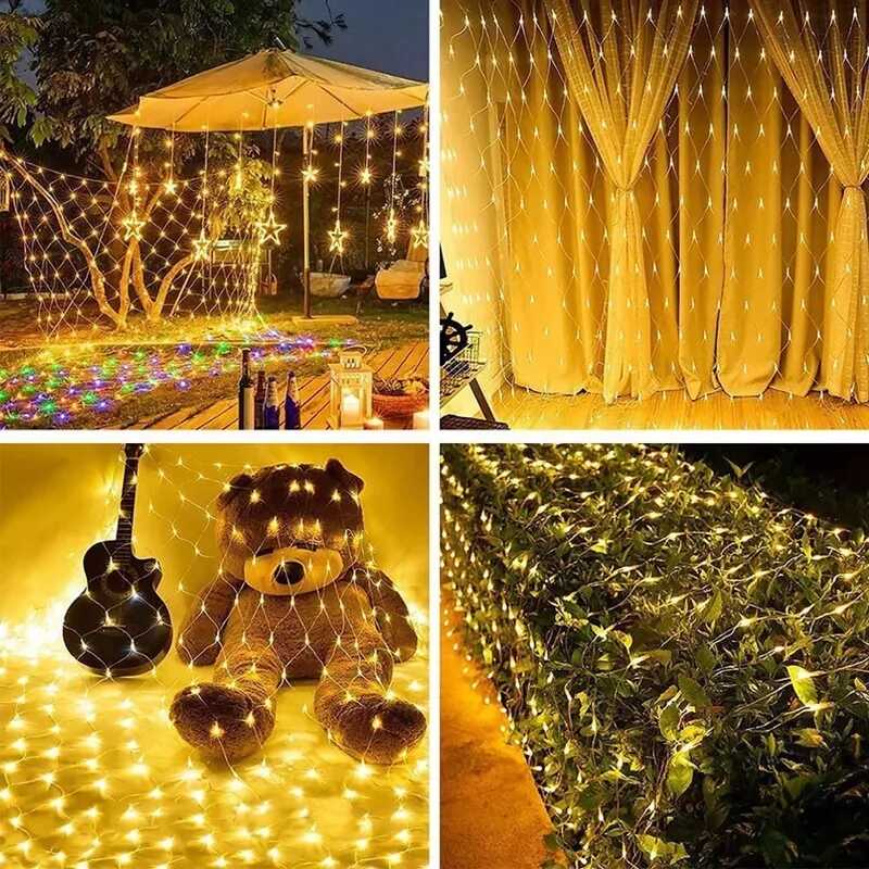 Aigostar elemes Karácsonyi Fényháló 300 LED-es Melegfehér, 4,4 x 1,6 méter - Image 2