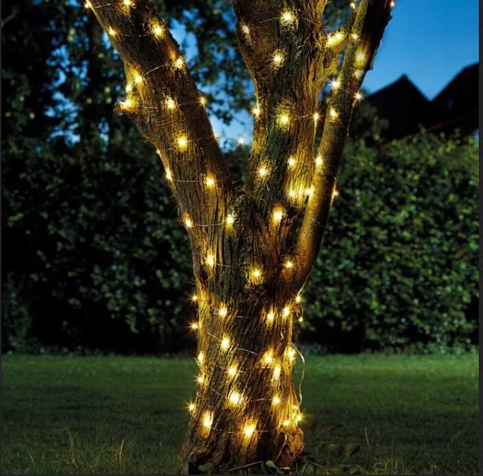 Karácsonyi Napelemes 10 méteres drót fényfűzér melegfehér 200 led - Image 13