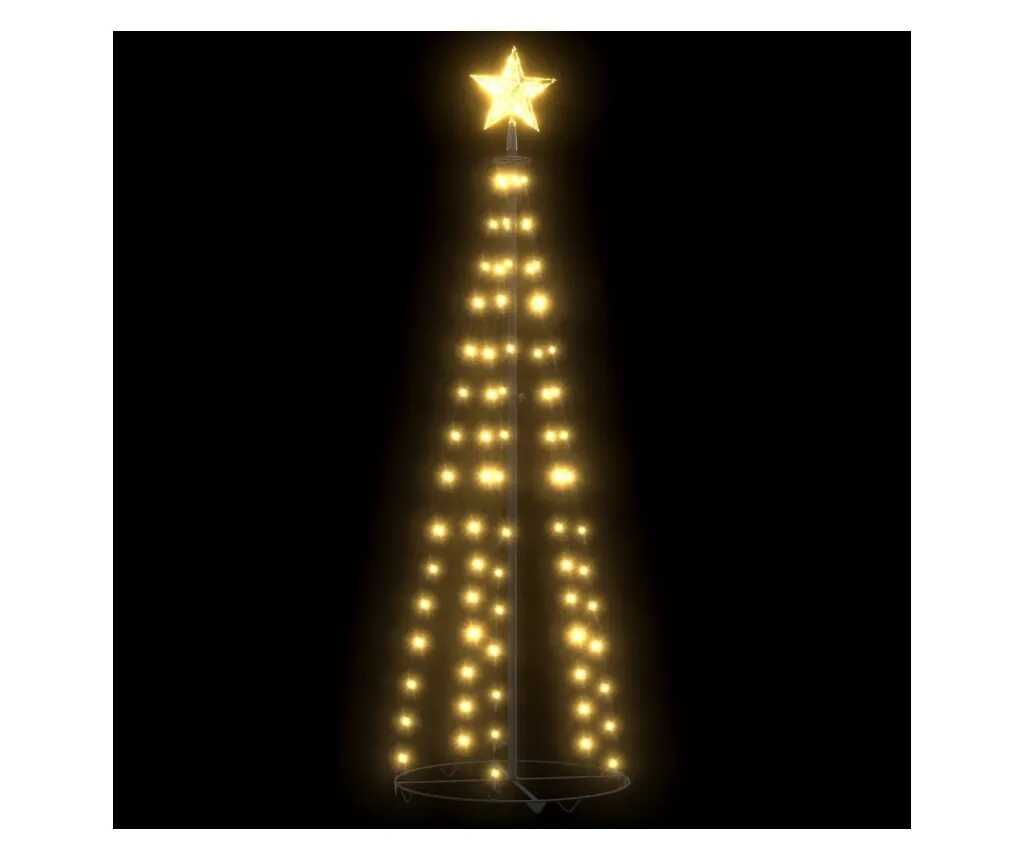 LED Karácsonyfa Forma Fényfüzér (1.65 m, 204 LED), Melegfehér, 8 Programos - Image 3