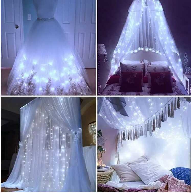 Aigostar elemes Drót Dekorációs Fényfűzér karácsonyfa égősor 5 méter 50 led hidegfehér beltéri - Image 4