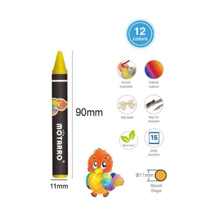Motarro Színes zsírkréta 12 féle színnel - Image 2